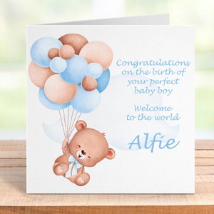 Carte personnalisée pour nouveau-né, souvenir personnalisé, carte de félicitations élégante, cadeau unique pour nouveau-né, parfaite pour maman et papa