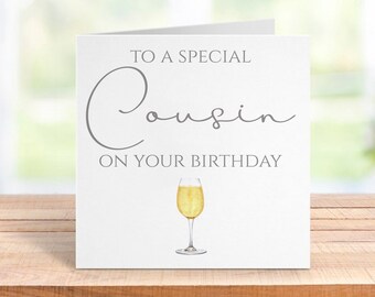 Carte d'anniversaire pour cousin, cadeau fait main attentionné pour une célébration spéciale
