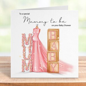Baby-Dusche-Karte für Mama, süßes Baby-Thema, personalisierte Andenken-Karte, stilvolles Geschenk für werdende Mama, einzigartiges Design