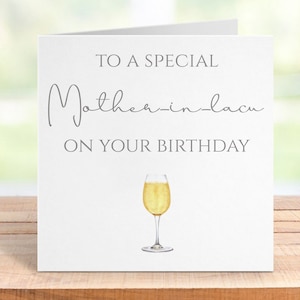 Tarjeta de cumpleaños para suegra, regalo hecho a mano para una celebración especial