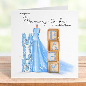 Carte baby shower pour future maman, thème bébé garçon mignon, carte souvenir personnalisée, cadeau élégant pour une femme enceinte, design unique