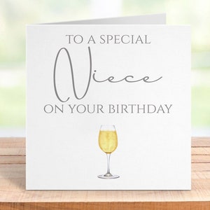 Carte d'anniversaire pour nièce, cadeau fait main pour une célébration spéciale
