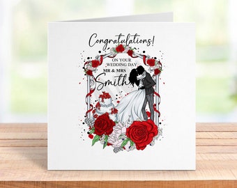 Personalised Wedding Card, Congratulations on Your Wedding Day Card, Wedding Day Keepsake Gift, Mr & Mrs Card, For The Bride And Groom
