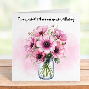 Carte d'anniversaire personnalisée pour une femme spéciale, cadeau fait main pour elle