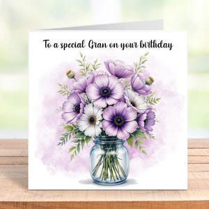 Carte d'anniversaire personnalisée pour une femme spéciale, cadeau fait main pour elle