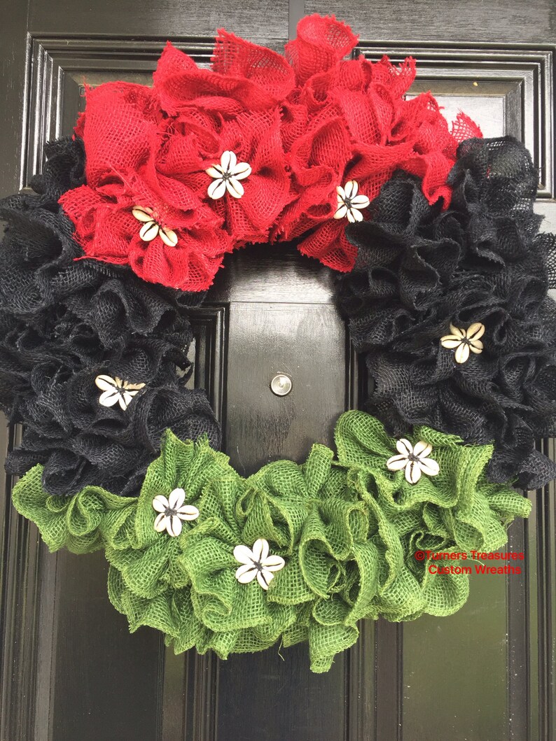 Juneteenth decor African American flag wreath Juneteenth | Etsy