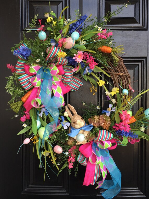 Easter Bunny Door Hanger Spring Decor Front Door Decor Easter Decoration Easter Bunny Easter Decor