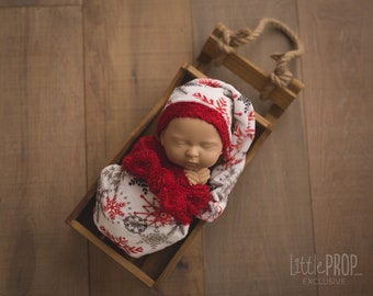 Wonder Wrap • Newborn photography wrap • Easy to use • No wrapping skill needed •  2 Pieces Set • Winter Crystal