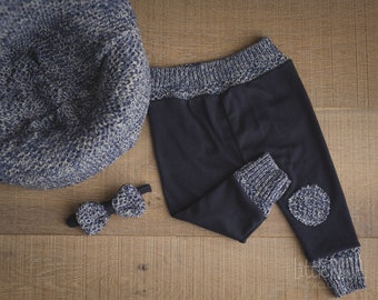 Handmade OOAK Sitter & Toddler Outfit • Sweater Blue • Baby Photography Prop • Photography  Props • Toddler Outfit