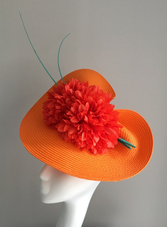 orange ascot hat