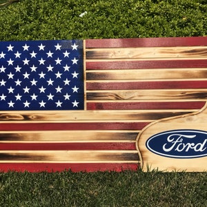 Wood flag | ford flag | home decor |