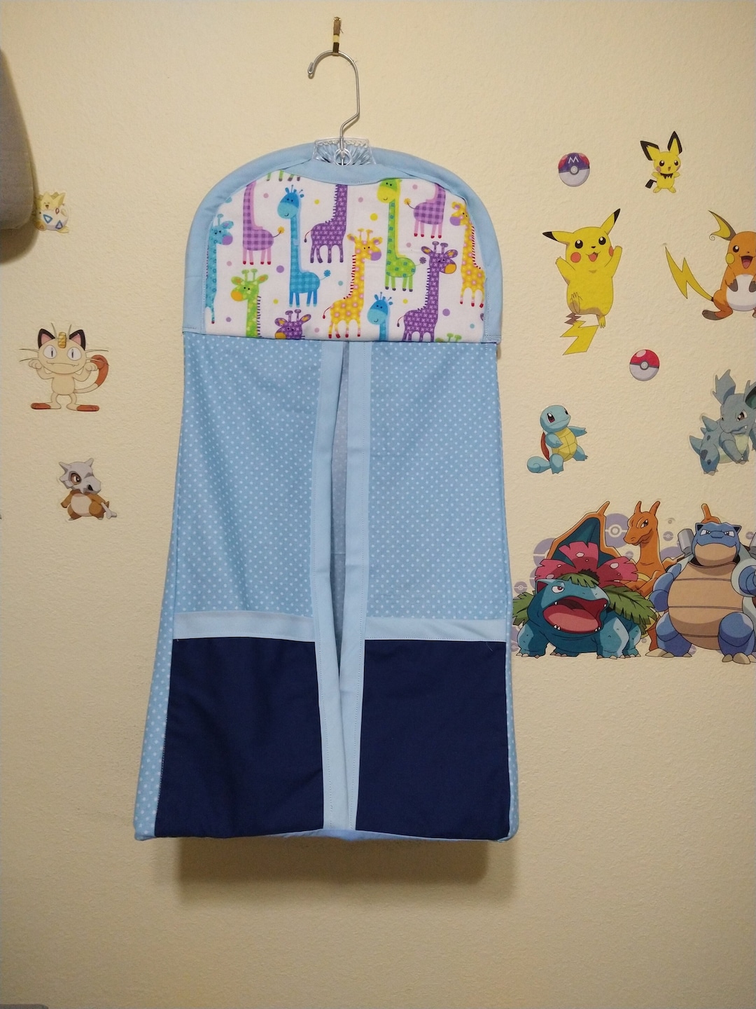 Hanging Diaper Holder, Diaper Organizer, Towel or Blanket Holder
