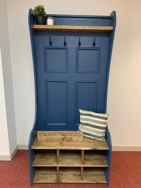 Tall Monks Bench With Shoe Storage /hall Entry Seat Etsy UK