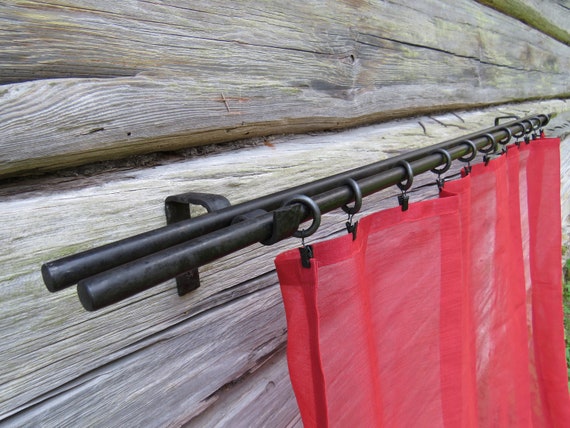 Curtain rod,black curtain rod,window treatment,double rail ,double rod,custom curtain rod,steel rod,interior design,black,rod,bracket,rail