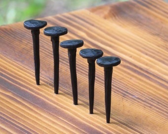 Juego de 5 clavos forjados a mano, clavo.