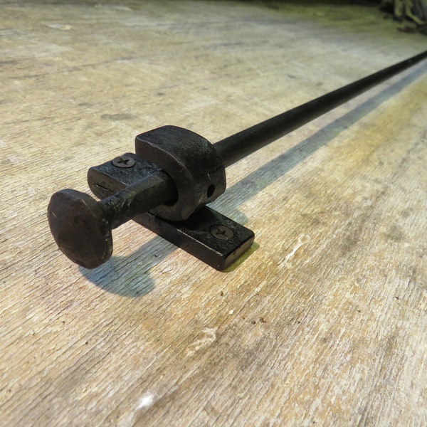 Curtain rod ,curtain holder ,interior element , forged curtain rod , burnt wax , black curtain rod , blacksmith , wrought steel curtain rod