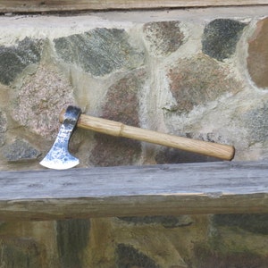 Hatchet, oak handle, oak, axe, viking, camping, hiking, blacksmith made, custom , reenactment, medieval, handforged hatchet, viking hatchet