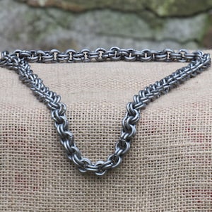 Forged steel chain, handmade chain, double chain , steel chain