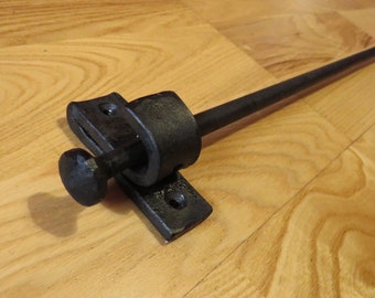 Smeedijzeren gordijnroede, tweedelige roede, zwart, zwarte gordijnroede, opvouwbare roede, gordijnroede, gordijnroede, opvouwbare gordijnroede, stalen gordijnroede