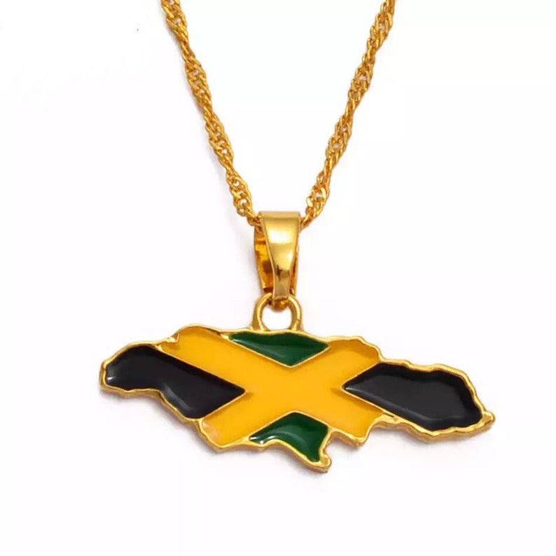 Jamaica Pride Flag Necklace Etsy