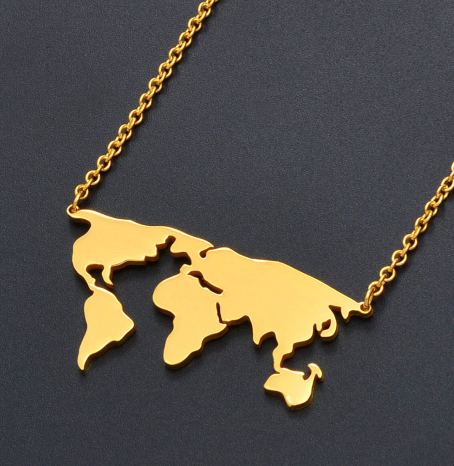 Map of the World Necklace globe World Jewelry Countries Etsy