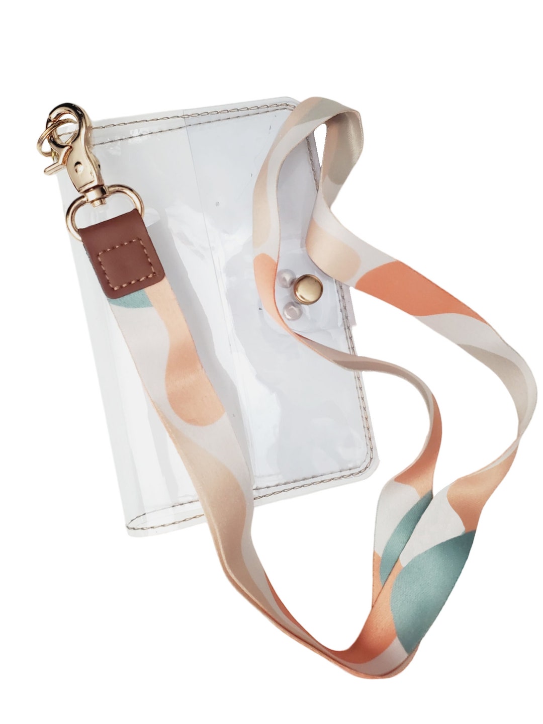 Slim Transparent Passport Holder With Lanyards Fall Byhandart Clear