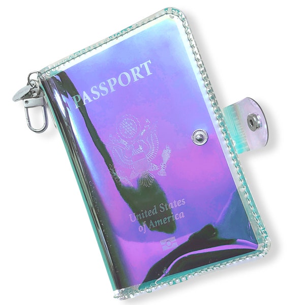 Slim Clear Passport holder | gifts | Byhandart | Passport Wallets | Holographic wallets | Passport Cover