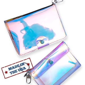 Estuche para pasaporte y billetera transparentes y delgados / Byhandart / Protector de pasaporte de vinilo transparente / Carteras para tarjetas / Carteras para pasaporte