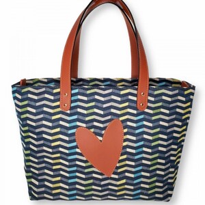 Large Jacquard Tote Bag | Waterproof Canvas Lining | Travel, Beach, an ideal tote for moms, or Gym Bag. A large zippered bag