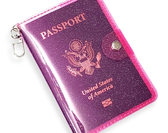 Slim Clear Passport holder | gifts | Byhandart | Clear Vinyl Passport Protector | Cards wallets | Passport Wallets