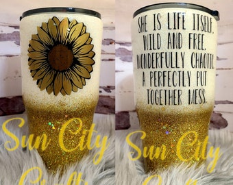 READY TO SHIP Sun Flower Tumbler