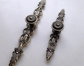 Dresser Pulls Drawer Knobs Pulls Handles Backplate Shabby Chic Door Knob Antique Bronze Kitchen Cabinet Door Handle Back Plate, 659