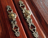 Dresser Pulls Drawer Knobs Pulls Handles Backplate Shabby Chic Door Knob Antique Bronze Kitchen Cabinet Door Handle Back Plate, 612