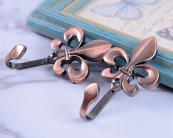 2pcs Decorative Hooks Clear Glass Crystal Wall Hooks Hat Hook Etsy