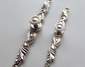5.04 quot Dresser Pulls Drawer Knobs Pulls Handles Backplate Shabby Chic Door Knob Antique Silver Kitchen Cabinet Door Handle Back Plate 128mm