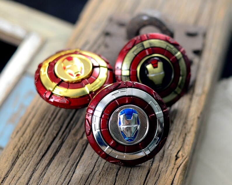 Iron Man Drawer Knobs Super Hero Knobs Furniture Etsy