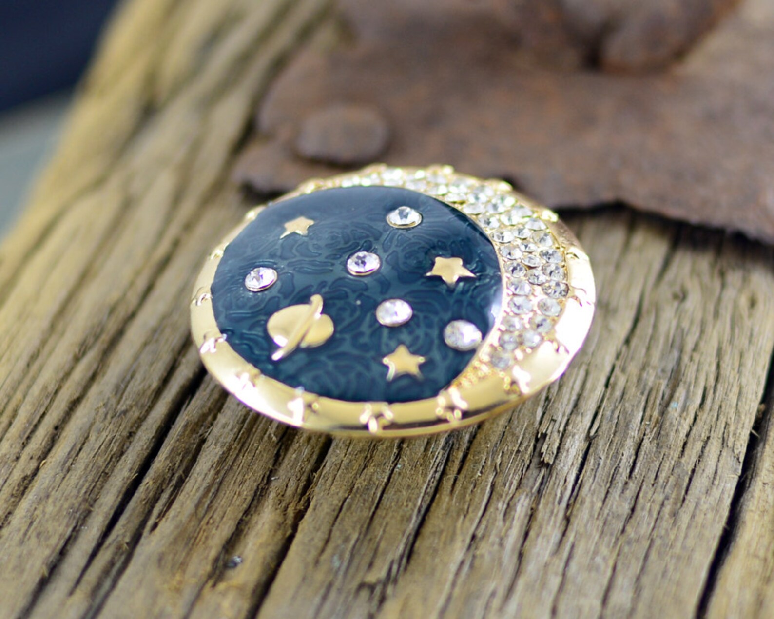 Enamel Moon and Stars Drawer Knobs / Starry Sky / Etsy