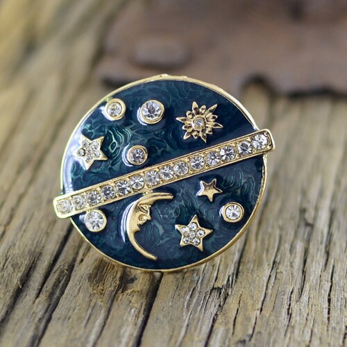 Enamel Moon and Stars Drawer Knobs / Starry Sky / Etsy