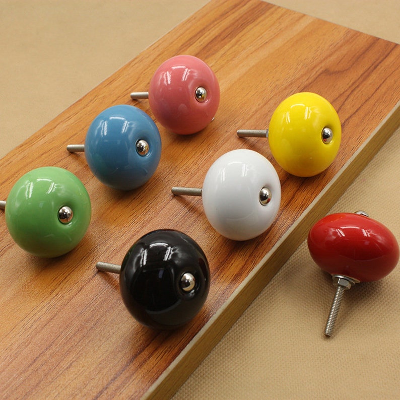 Multicolor Ceramic Knobs/ Dresser Knob Drawer Pulls Handles/ Etsy