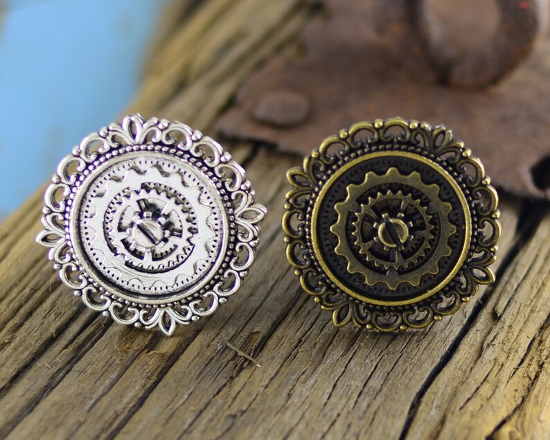 Steampunk Gear Knob Vintage Look Drawer Knobs Dresser Knob Etsy