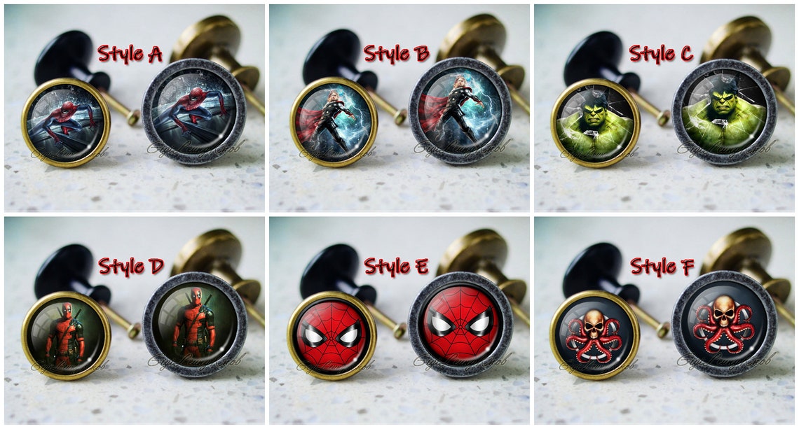 The Avengers Knobs/Super Hero Knobs/Marvel Etsy