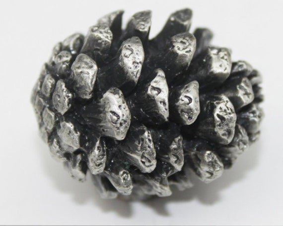 Antique Silver Dresser Knobs Pine Cone Drawer Pulls Knobs Etsy
