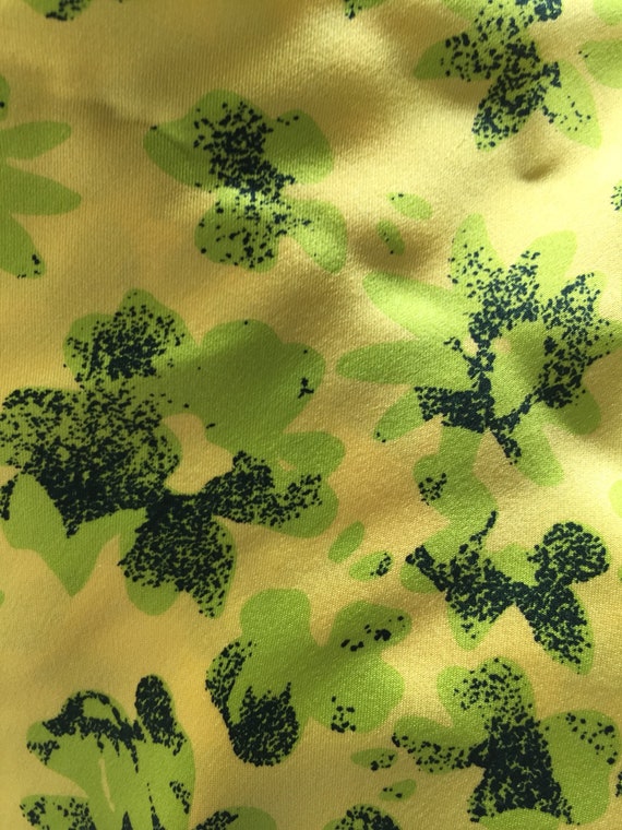 1970s Liberty of London Yellow and Green Flowers S