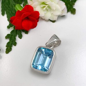 Blue topaz pendant