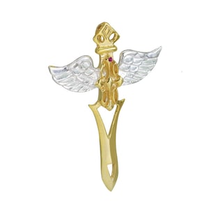 Angel pendant with ruby