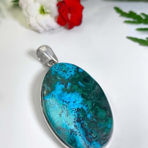 Malachite-Chrysocolla pendant