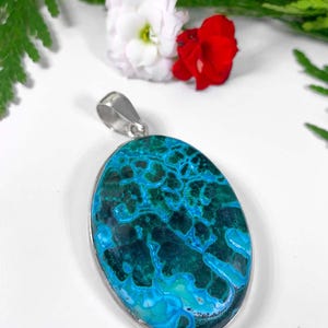 malachite-chrysocolla pendant