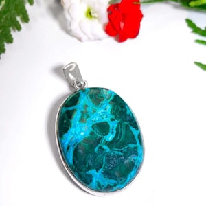 malachite-chrysocolla pendant