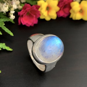 Moonstone Ring - Rainbow