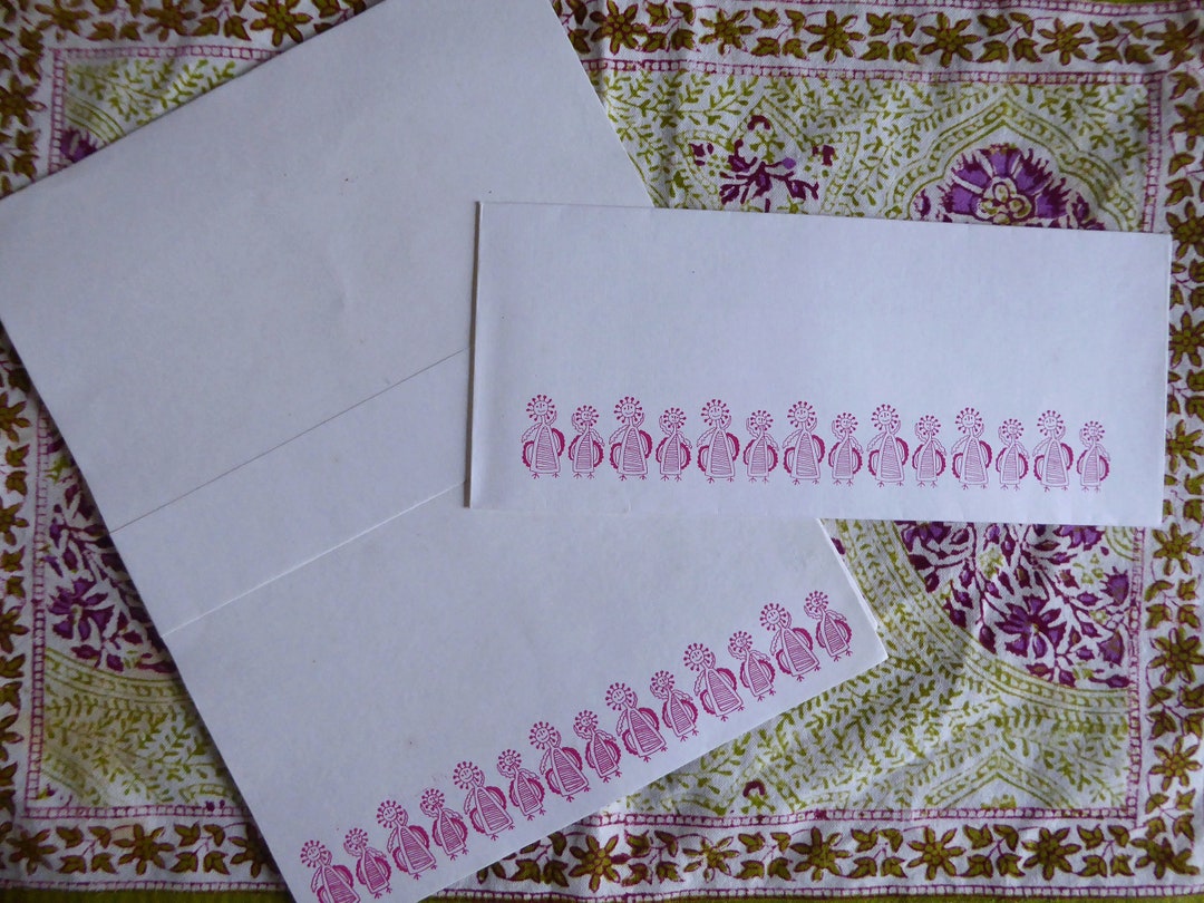 10 Indian Block Print Writing Sheets Envelopes Ethnic Design Etsy